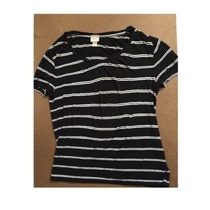 Mission striped scoop neck shirt